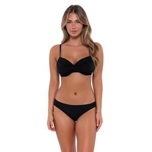 Sunsets Women's Medium Black Femme Fatale Hipster Bikini Bottom Swimwear H24-19